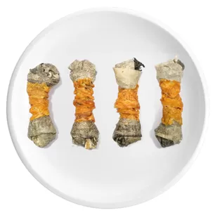 Huesos Anudados de Piel de Bacalao con Pollo