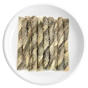 Rollos de piel de bacalao
