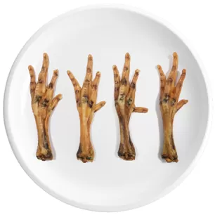 Patas de pollo deshidratadas