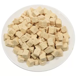 Cubos de pechuga de pollo liofilizados