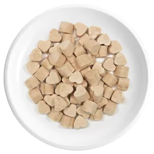 Cubos de pollo en forma de corazón FD