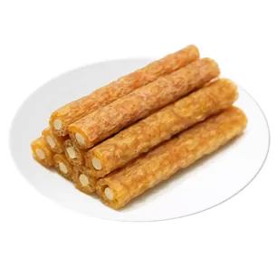 Palitos de hojaldre con relleno de doble capa sabor a maní