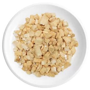Cubos individuales de bacalao liofilizado